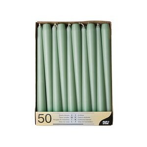 Papstar Bougie de chandelier, 22 mm, pack de 50, vert jade