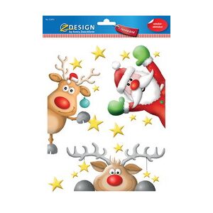 Avery ZDesign Image de fenêtre pour Noël, Renne - Lot de 4