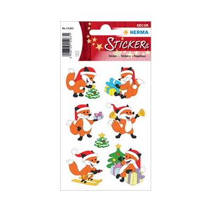 Herma Sticker de Noël DECOR 'Renard de Noël' - Lot de 12