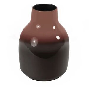ZAGO Vase moderne chic fer emaille bicolore bordeaux h 23,5 cm Haley