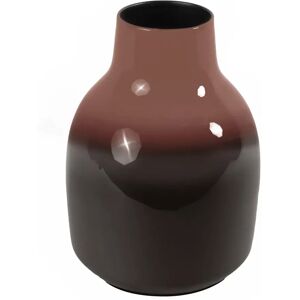 ZAGO Vase moderne chic fer émaillé bicolore bordeaux h 23,5 cm Haley - Publicité