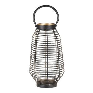 ZAGO Lanterne en metal noir et doree 35 cm Joya