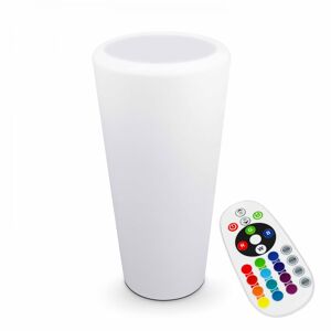 Oviala Pot de fleurs LED rechargeable multicolore