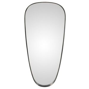 Zago Miroir en métal finition étain ovale 92 x 43 cm - Publicité