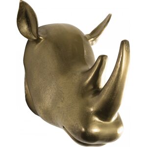 MACABANE Décoration sculpture rhinoceros aluminium doré