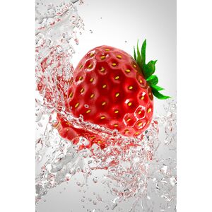 Hexoa Tableau fraise et goutte d'eau Tableau plexiglas 60x90cm