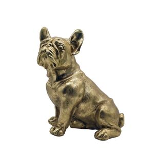 EMDE Statue chien en resine or
