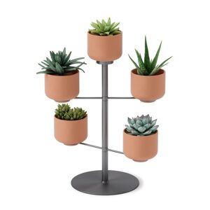 Umbra Lot de 5 pots a fleurs pivotant terrapotta metal gris