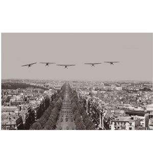 Kelepoq Photo ancienne noir et blanc avion n°14 alu 70x105cm