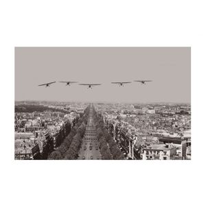 Kelepoq Photo ancienne noir et blanc avion n°14 alu 40x60cm