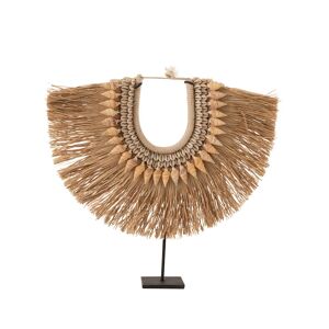 LANADECO Collier sur pied coquillages zostère beige H36cm