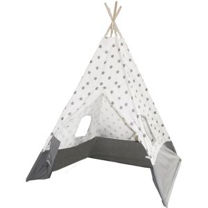 Meubletmoi Tipi enfant imprime etoile en gris blanc