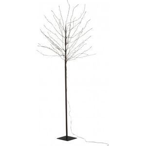 LANADECO Arbre nu + led métal noir H180cm