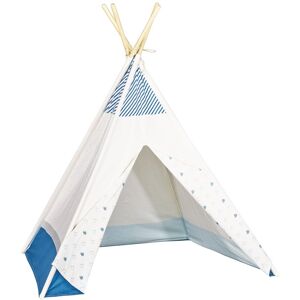 Sauthon Tipi en toile en coton blanc Blanc 110x160x110cm