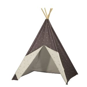 Sauthon Tipi en toile en coton gris Gris 110x160x110cm