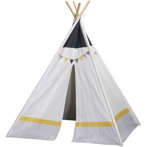 Sauthon Tipi en toile en coton blanc Blanc 110x160x110cm