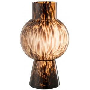 LANADECO Vase boule verre marron H46,5cm - Publicité