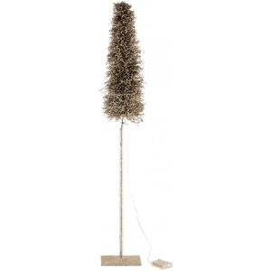 LANADECO Arbre décoratif led/piles marron branches givrées H98cm - Publicité