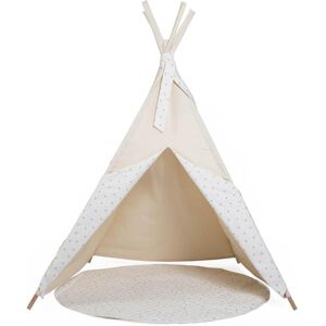 Wookids Tipi enfant beige STARS blanc