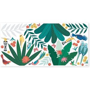 Lilipinso Stickers décor tropical en vinyle mat 64 x 130 cm Multicolore 130x64cm