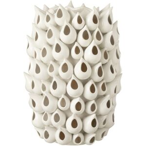 Vase haut céramique blanc H44cm