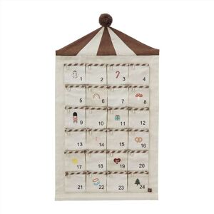 OYOY Living Design Calendrier cirque beige 100% coton organique 85x50cm