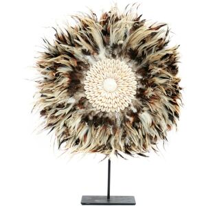 Bazar Bizar Figurine en plumes gris brun