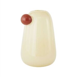 OYOY Living Design Vase blanc en verre Ø12,5xH20cm