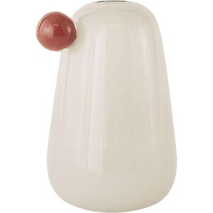 OYOY Living Design Vase blanc en verre Ø12,5xH20cm