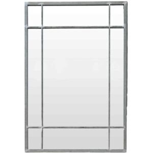 Decoclico Miroir Art Deco en metal finition zinc - 130 x 90 cm - Wallis