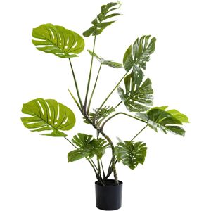 Kare Design Plante artificielle monstera en polyethylene et beton H110 Vert 50x110x40cm