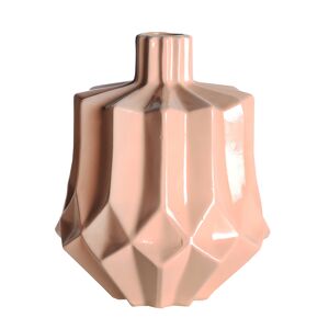 Lastdeco Vase en Céramique Rose Pâle, 19x19x23 cm