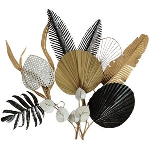 DECO-MURALE.shop Decoration murale en metal golden leaves 96x84x9