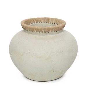 Bazar Bizar Vase en terre cuite gris naturel H27