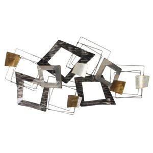 DECO-MURALE.shop Decoration murale en metal losange destructure 113x61x5