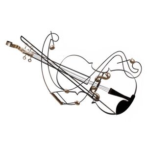 DECO-MURALE.shop Decoration murale en metal violon stylise 91x67x5