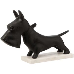 LANADECO Chien sur socle en aluminium 40x11x27 cm