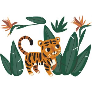 Lilipinso Sticker jungle et tigre multicolore Multicolore 95x0x64cm