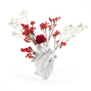 Seletti Vase coeur h25cm porcelaine blanc