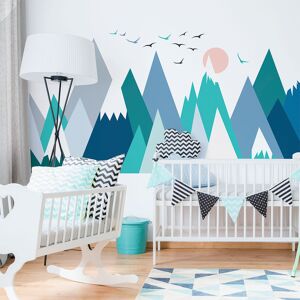 Ambiance Sticker Stickers enfant montagnes scandinaves lolika 110x165cm Multicolore 165x110cm