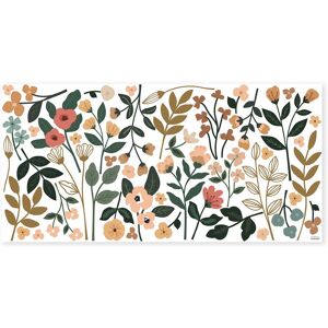 Lilipinso Stickers muraux grandes fleurs colorées en vinyle mat Multicolore 130x64cm