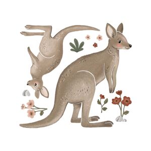 Lilipinso Grands stickers les kangourous en vinyle mat multicolore Marron 65x0x61cm