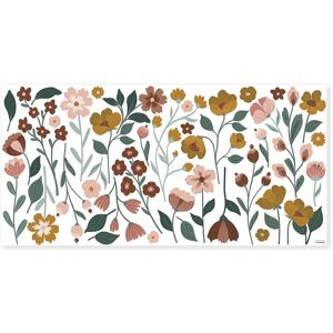 Lilipinso Stickers muraux grandes fleurs en vinyle mat multicolore Multicolore 130x64cm