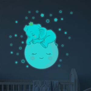 Ambiance Sticker Stickers mural phosphorescents lumineux enfant 150x110cm Multicolore 110x150cm