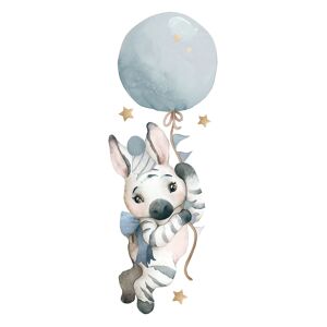 Lilipinso Grand sticker le zèbre et son ballon en vinyle mat ( 30 x 81 cm) - Publicité