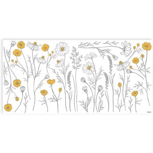 Lilipinso Sticker xl grandes fleurs des champs multicolore Multicolore 130x0x64cm