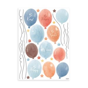 Lilipinso Stickers muraux grands ballons en vinyle mat multicolore