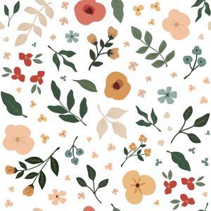 Lilipinso Papier peint floral silhouettes multicolore