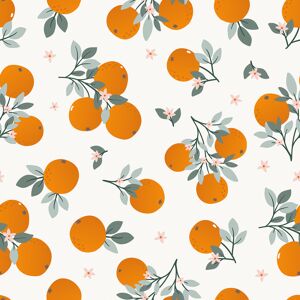 Lilipinso Papier peint tangerine orange Orange 1000x0x50cm