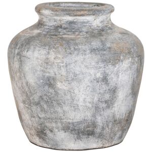 House Nordic Vase en terre cuite à effet vieilli H30cm gris